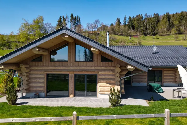 Wohnhaus aus der Luft im Landkreis Lörrach